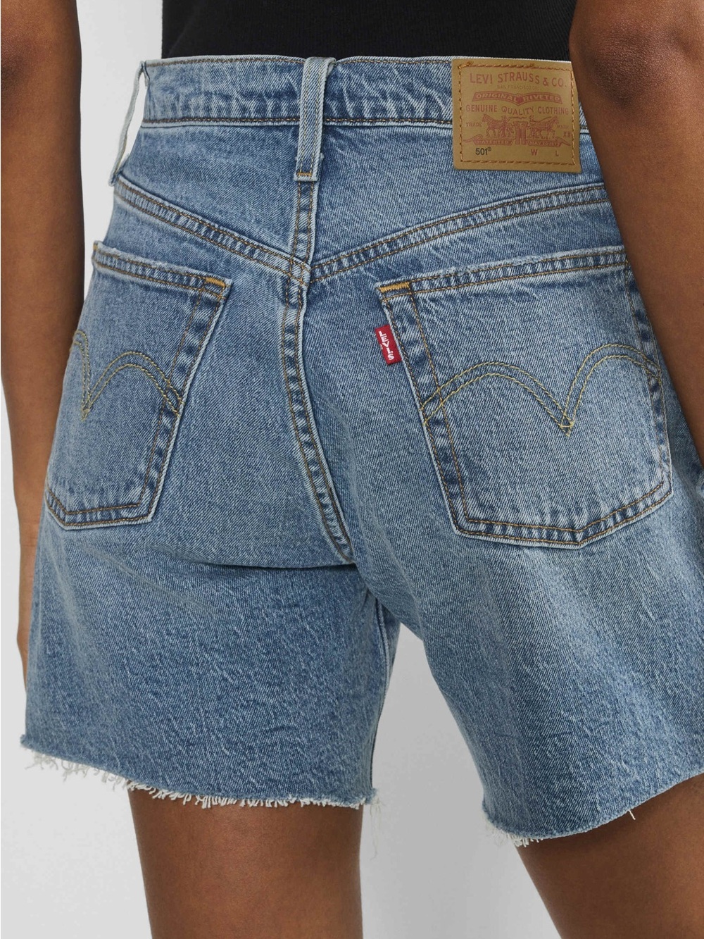 Levi’s 501 Original High Rise Cutoff Denim Shorts Light Wash W25 Distressed